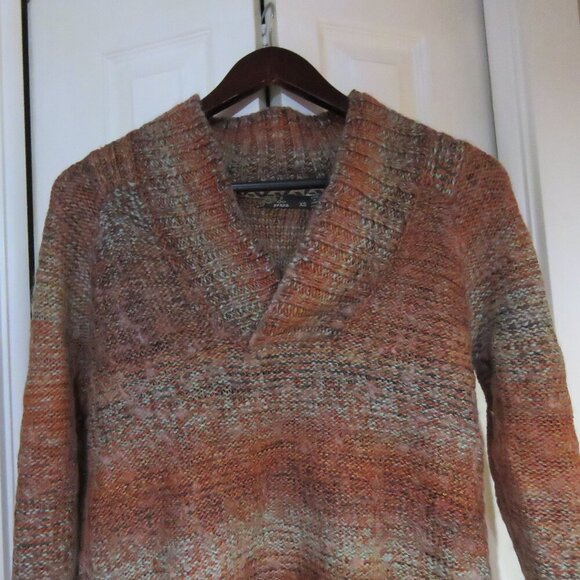 PRANA Clause Marled Knit V Neck Sweater in Sundried Terracotta - Size XS - Picture 3 of 14